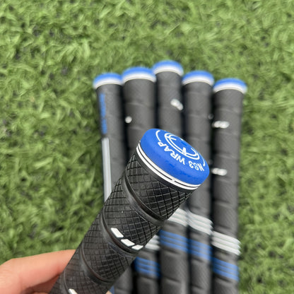 Oversized Golf Grips 10-Pack | Jumbo Blue Soft Rubber Anti-Slip Golf Club Grips for Iron & Wood Clubs – Ergonomic Precision Control Design for All Skill Levels with Custom Texture & Enhanced Durability