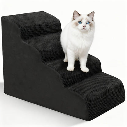 Dog Stairs for High Beds & Sofa - Extra Wide Foam Pet Steps with Non-Slip Bottom, Soft Cushioned Dog Ramp for Couch, Ideal for Small Dogs, Senior & Injured Pets, 2/3/4 Steps, 6 Colors