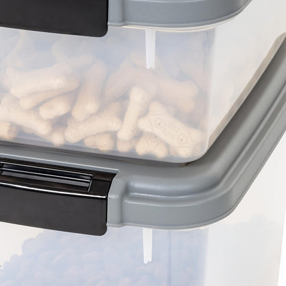 Pet Food Storage Container Set 3-Piece – 30QT + 10QT Airtight Snap-Lock with 360° Wheels & Scoop, Holds up to 37.5lb, for Dog Cat & Bird Food