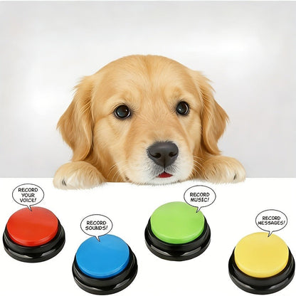 Dog Communication Buttons for Talking - Pet Training Buttons with Mat, Recordable Dog Talking Button Set, Durable Easy-Clean, No Battery Required