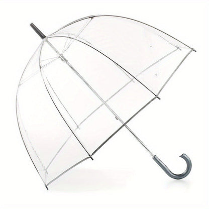 Clear Dome Bubble Umbrella 2 Pack Windproof Rainproof Auto Open 47 Inch Wide Canopy 8-Rib PVC Transparent Umbrella for Weddings Proms Graduations Outdoor Events