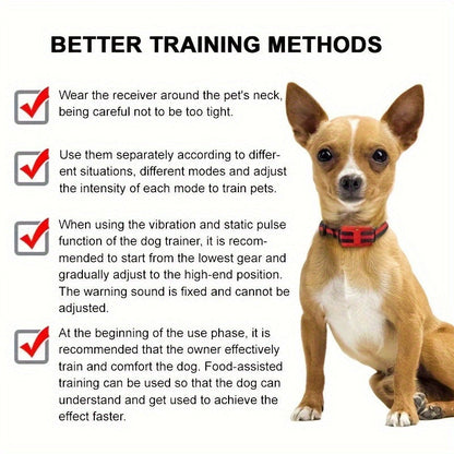 Bark Control Collar with Remote 9-Level Adjustable – Rechargeable Dog Training Collar with Sound, Vibration & Shock Modes, 500m Range for Small Medium Large Dogs (Red & Black)
