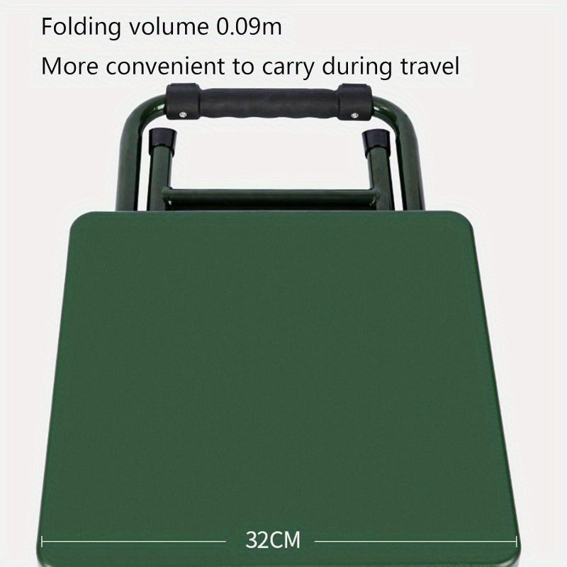 Portable Folding Camping Chair with Backrest - Lightweight Stainless Steel Frame, 150kg Load Capacity, Compact Outdoor Chair for Hunting, Fishing, Hiking & Travel, Optional Storage Bag Included
