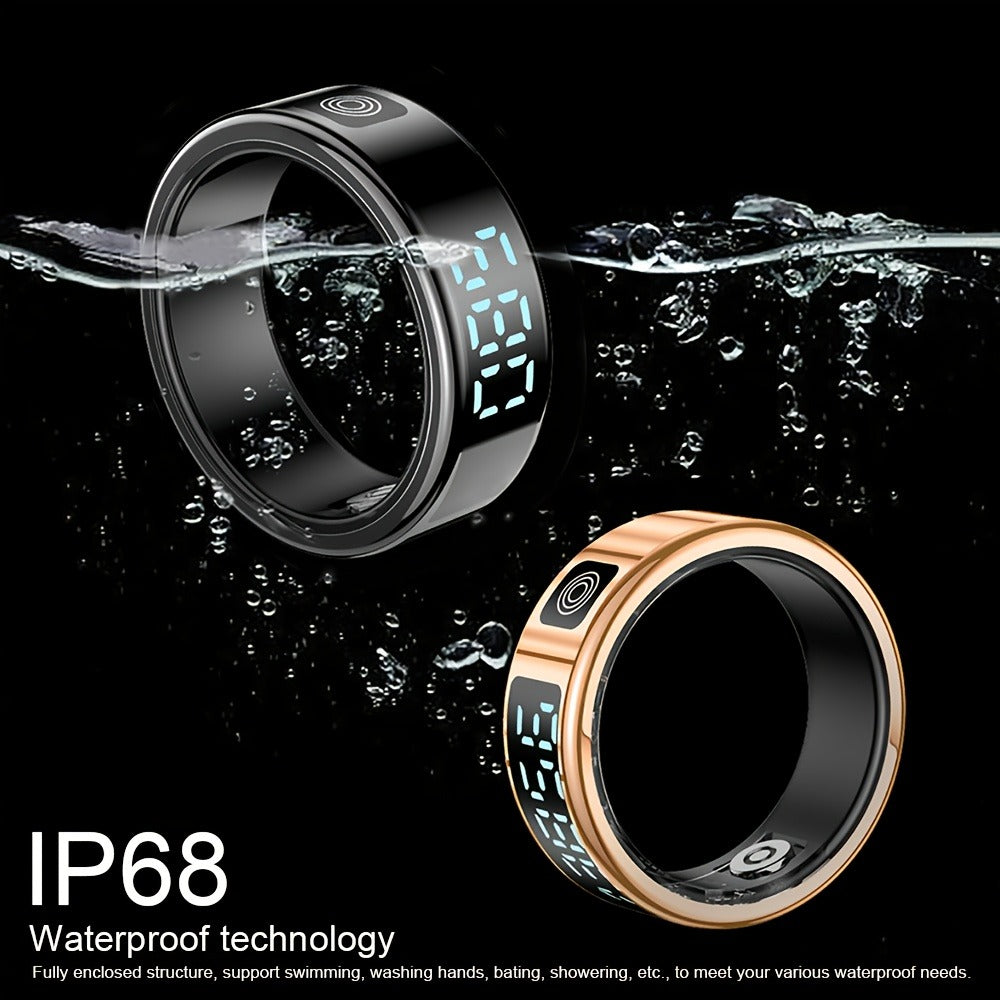 Stainless Steel Smart Ring | Fitness Monitor USB Charging Gift