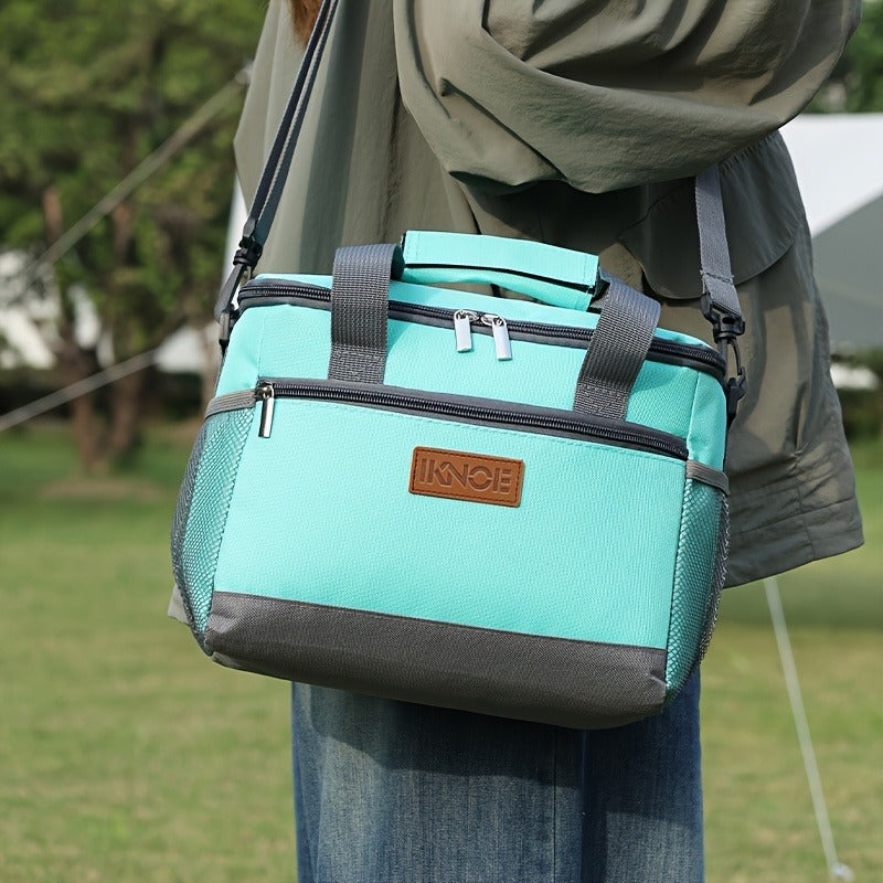 Insulated Lunch Bag Foldable Thermal Tote Leak-Proof Aluminum Foil Bento Box Carrier Reusable Cooler Bag Keeps Food Cold Fresh for Work Travel Picnic School
