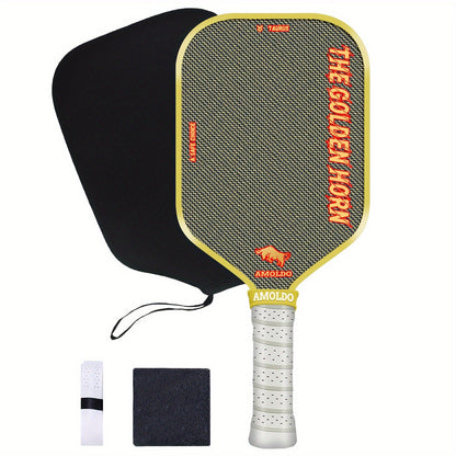 Titanium Pickleball Paddle 16mm Wire Woven Surface PP Honeycomb Core Hot Pressed Power Control Spin Pickleball Racket for Beginner Intermediate Advanced