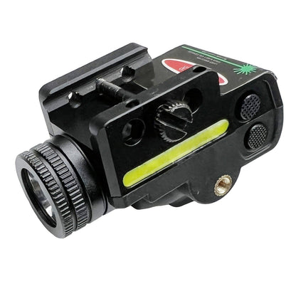 Tactical Green Laser Sight with LED Flashlight Combo - USB Rechargeable, Picatinny Rail Mount, Ambidextrous for Pistols, Rifles & Airguns