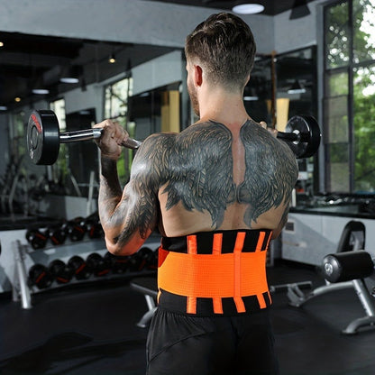 Weightlifting Belt for Men Women - Adjustable Gym Waist Support Belt with Hook-and-Loop Closure, Breathable Polyester Back Brace for Powerlifting, Deadlifts & Fitness Training, S/M/L