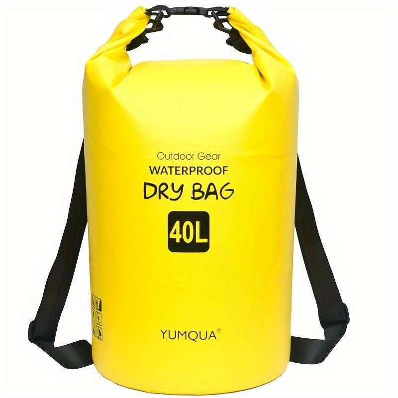 Waterproof Dry Bag Backpack 40L Roll Top Lock Closure PVC Floating Storage Bag for Kayaking Boating Swimming Hiking Camping Fishing Black Army Green Blue Yellow