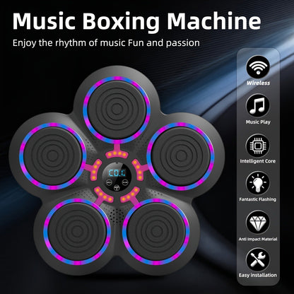 Wall Mounted Smart Boxing Machine Wireless Music Punching Trainer