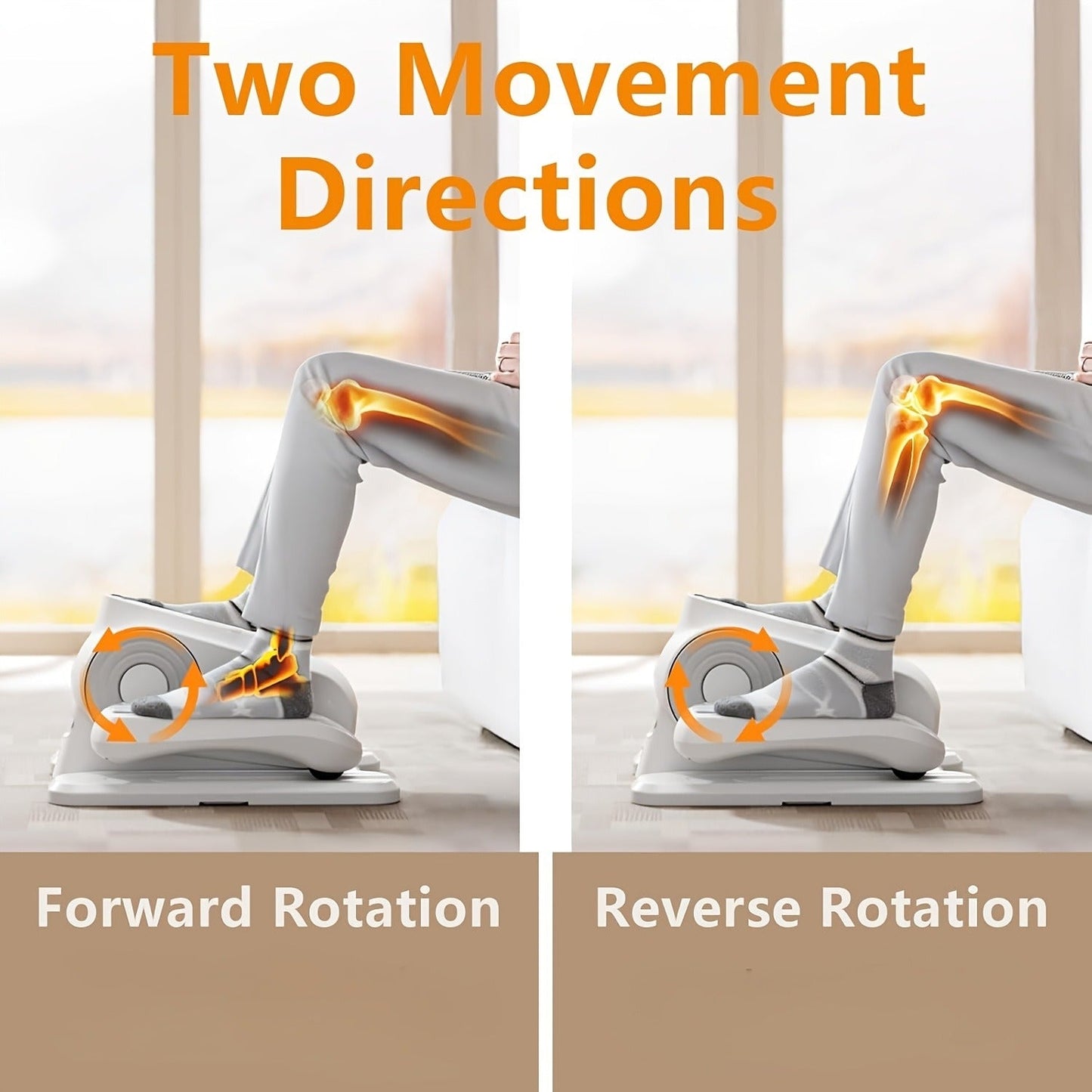 Under Desk Elliptical Machine – 12-Speed Electric Seated Leg Exerciser, Quiet & Portable Foot Pedal Trainer with Remote, for Seniors & Home Office Workouts