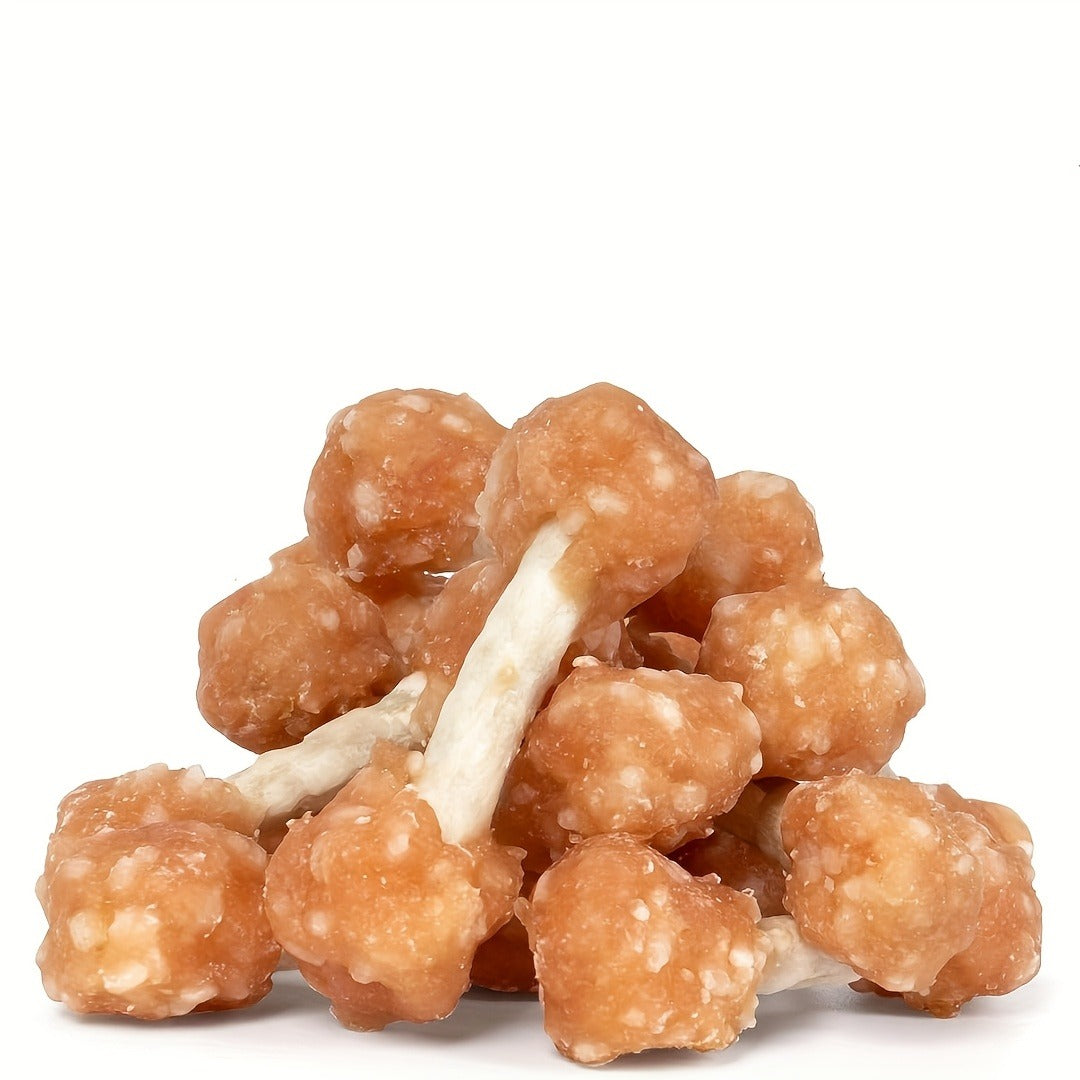 Chicken Dog Training Treats Dumbbell Shape – Natural High Protein Reward Snacks for Small Medium Large Dogs, Rice & Chicken Flavor, Long-Lasting Chew
