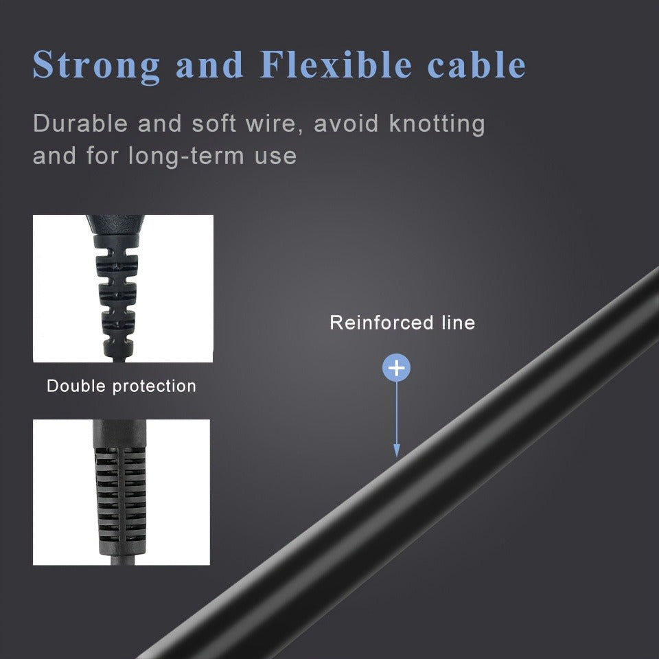 RELITAKS Handheld Two-Way Radio Speaker Mic – K-Head Connector, Coiled Cord, Compatible with Baofeng, TYT & More, No Battery