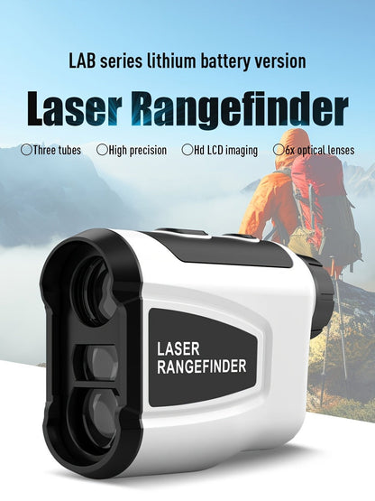Golf Laser Rangefinder 1200 Yards Slope Compensation 6X Magnification Flag Lock HD Rechargeable USB Charging Anti-Vibration High Precision Quick Positioning White Stylish Design