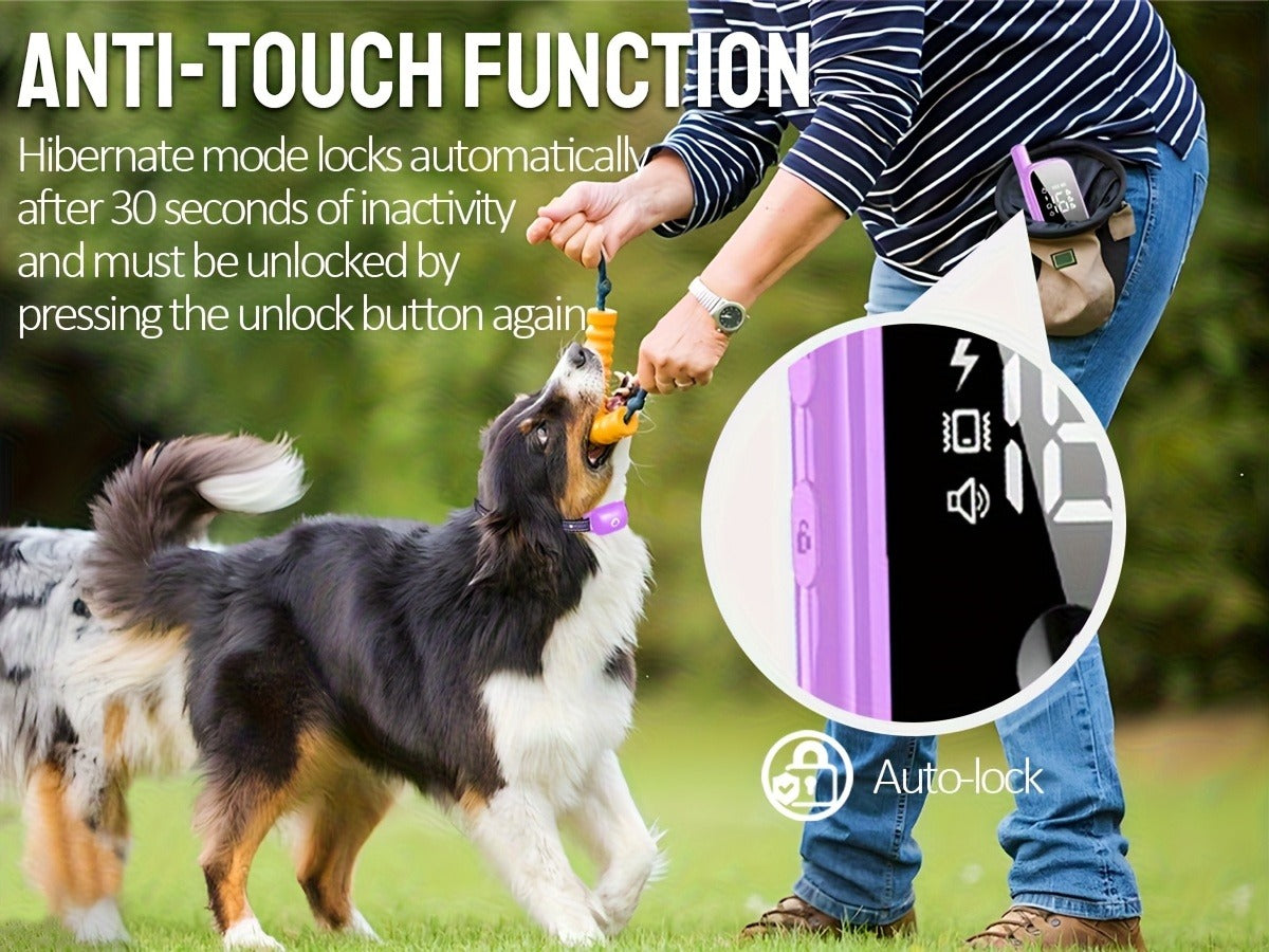 Dog Training Collar with Remote – Rechargeable E-Collar with 2600Ft Range, Beep, Vibration & Shock Modes, Security Lock | 1, 2 or 3 Dog Sets