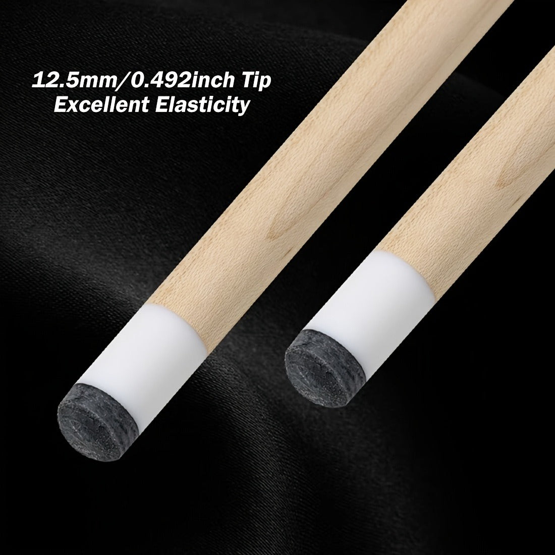 2-Piece Pool Cue 58 Inch – Grade A Canadian Maple, 12.5mm Low Deflection Shaft, Multi-Layer Leather Tip, Irish Linen Wrap – Professional Billiard Stick for Players