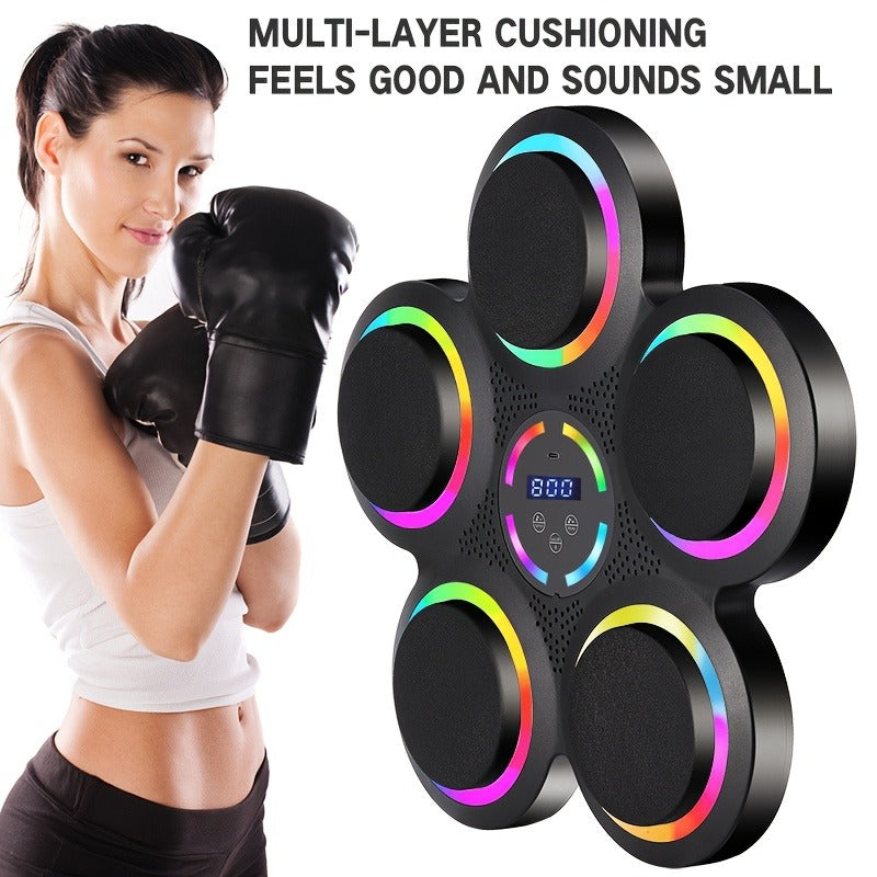 Wall-Mounted Music Boxing Machine – Smart LED Rhythm Trainer with Boxing Gloves, Touch Screen & Surround Sound for Home & Gym