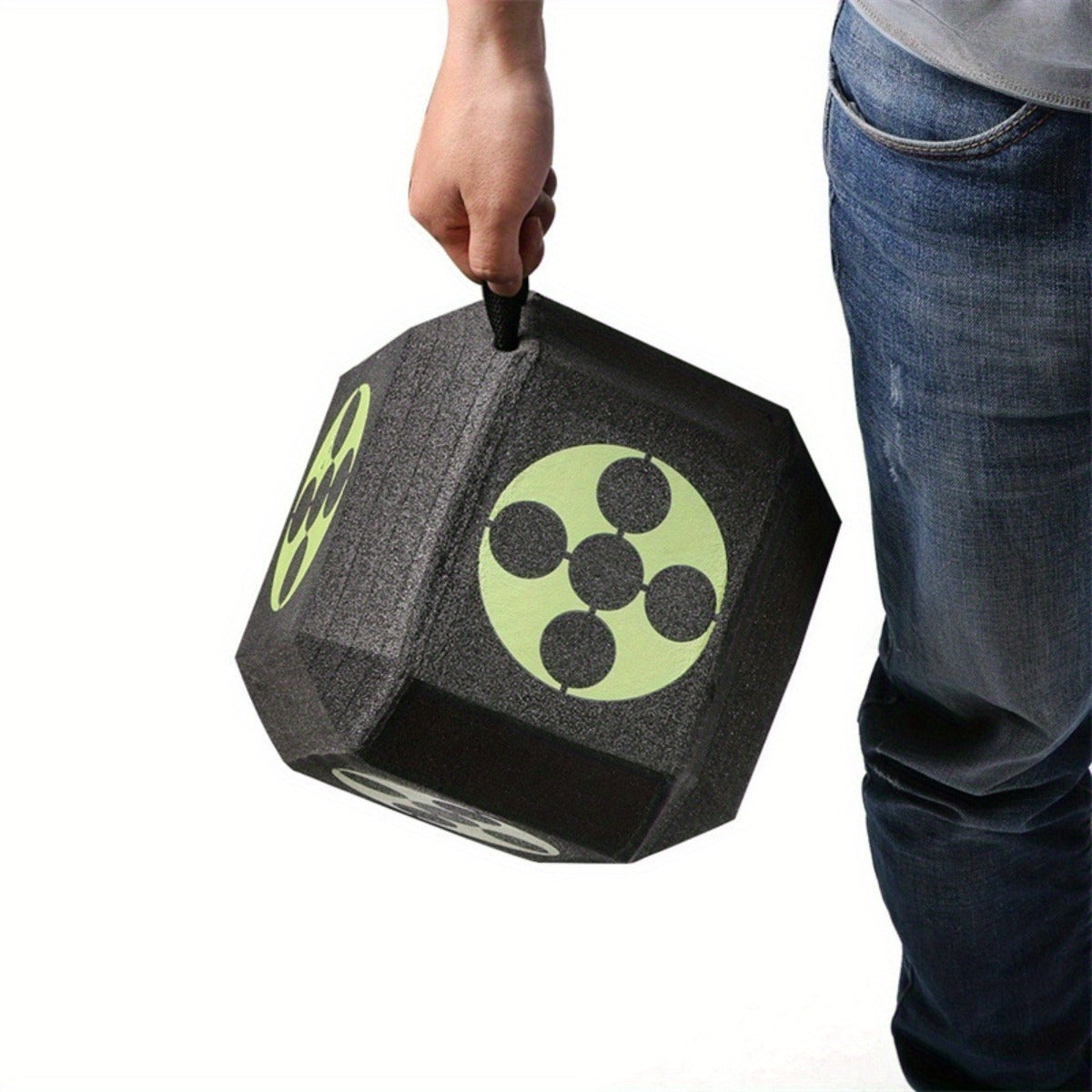 3D Archery Target Cube – Self-Healing Foam Multi-Faceted 23cm Block for Outdoor Backyard Range | Portable High-Density Target for Beginners & Professionals