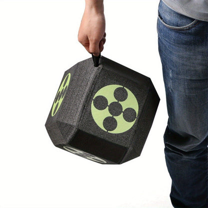 3D Archery Target Cube – Self-Healing Foam Multi-Faceted 23cm Block for Outdoor Backyard Range | Portable High-Density Target for Beginners & Professionals