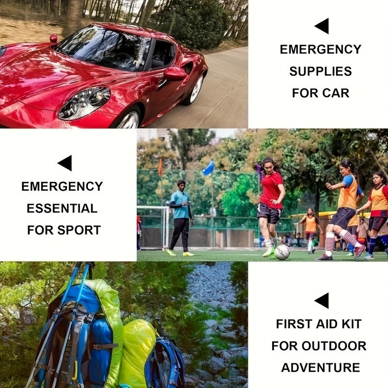 344-Piece Emergency First Aid Kit with Tourniquet & Thermal Blanket – Portable Survival Kit for Camping, Hiking, Car, Home, Office, School & Outdoor Adventures | Complete 30-in-1 Trauma & Safety Kit