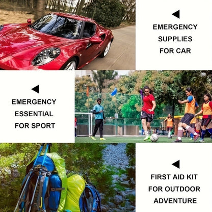 344-Piece Emergency First Aid Kit with Tourniquet & Thermal Blanket – Portable Survival Kit for Camping, Hiking, Car, Home, Office, School & Outdoor Adventures | Complete 30-in-1 Trauma & Safety Kit