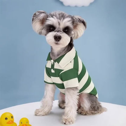 Dog Shirts 5-Pack Striped Breathable T-Shirts for Small Dogs & Cats – Soft Puppy Sweatshirt Costumes for Chihuahua, Poodle, Teacup Breeds, Boys & Girls, Sizes XS–4XL