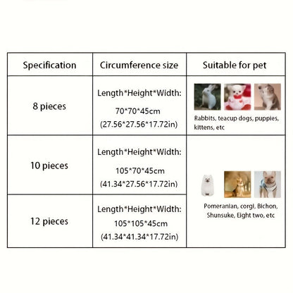 Modular Pet Playpen with Door – Indoor Exercise Pen & Fence for Small Dogs, Cats & Rabbits | 10, 12 & 16 Panel Sets