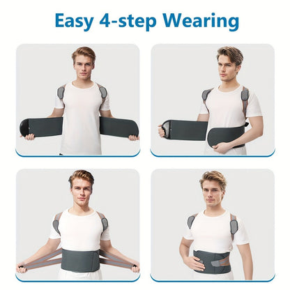 Magnetic Posture Corrector Back Brace – Adjustable Shoulder Support Belt for Men & Women, Instant Posture Improvement, Breathable Back Straightener