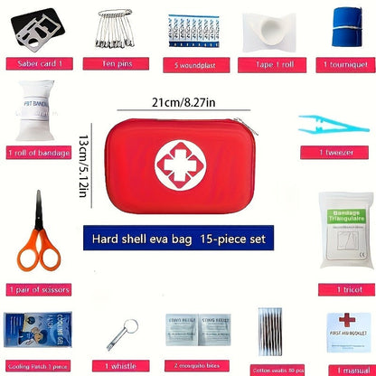 184-Piece First Aid Kit – Portable Multi-Purpose Emergency Medical Kit for Outdoor Adventures, Hunting, Hiking, Camping, Home & Car