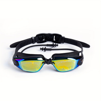 Anti-Fog Swimming Goggles for Adults – HD Clear Vision, Waterproof Silicone, Adjustable Strap, UV Protection for Pool & Outdoor Sports (4pcs)