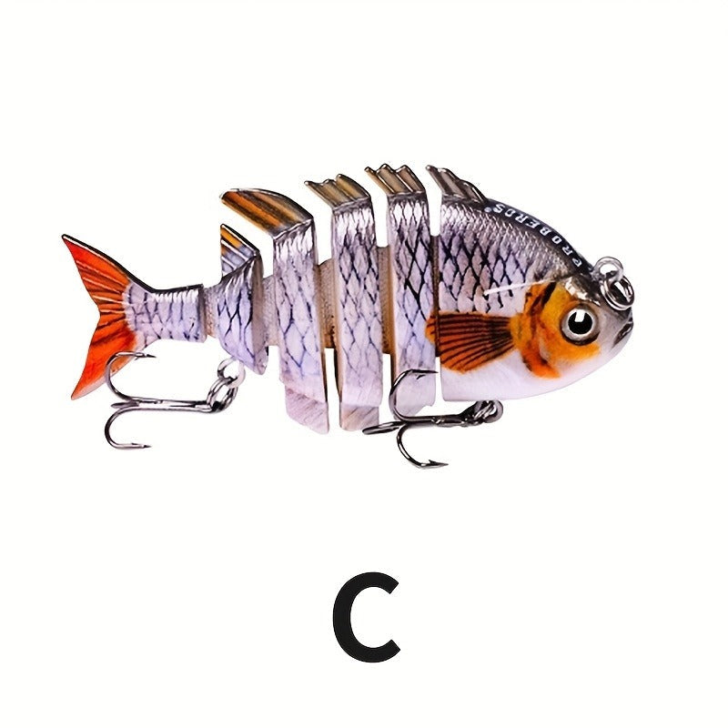 Fishing Lure Set 3pcs Realistic 6-Section Swimbait – Multi-Jointed Hard Bait for Bass, Trout, Pike & Freshwater Fish | Lifelike Swimming Action Crankbait Fishing Tackle