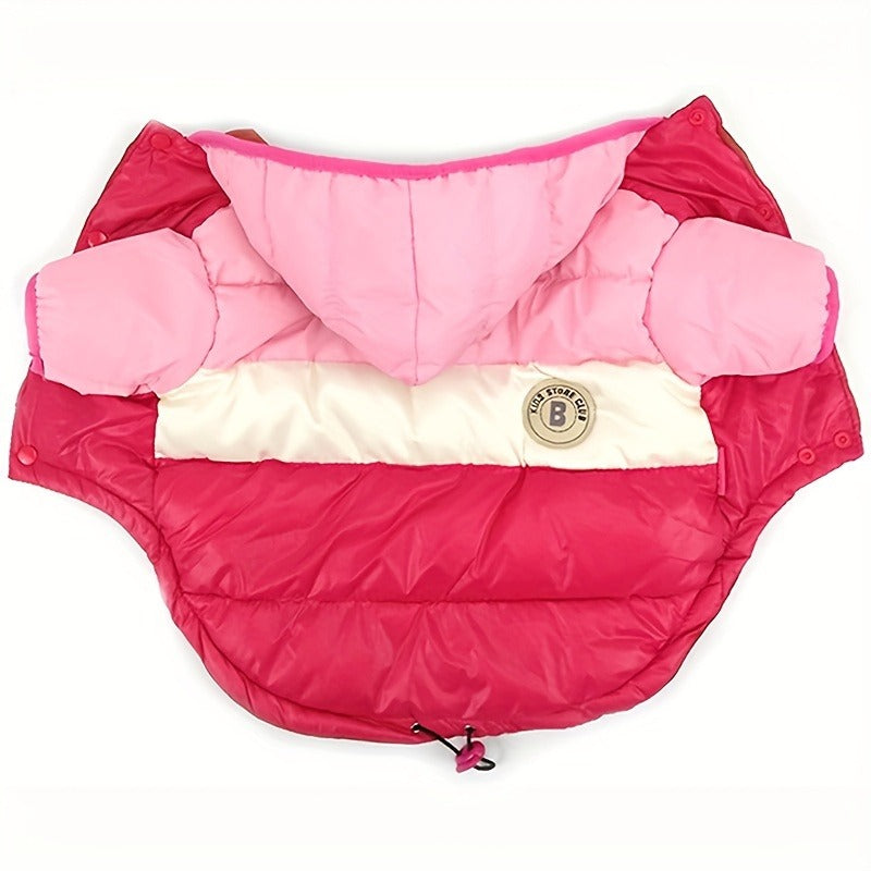 Dog Winter Coat Puffer Jacket Windproof Warm Padded Snow Vest for Small Breeds, Lightweight Outdoor Dog Clothes for Chihuahua Poodle Yorkshire Terrier, Sizes L XL XXL, Orange Blue Pink