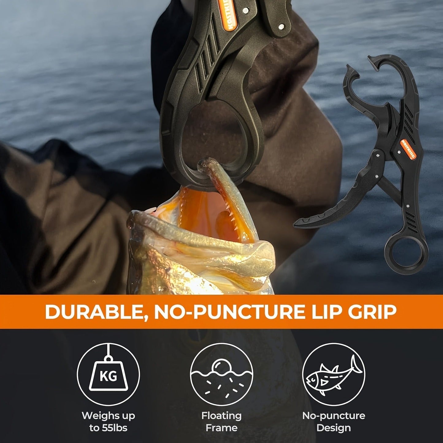 Fishing Tool Kit 6-Piece Corrosion Resistant Pliers Fillet Knife Fish Lip Gripper Braid Scissors Tool Retractor with Lanyard Fishing Gifts for Men