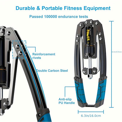 Chest Expander Resistance Trainer – Adjustable 22-440 lbs, Home Gym Arm & Chest Muscle Builder, Full Body Workout Equipment