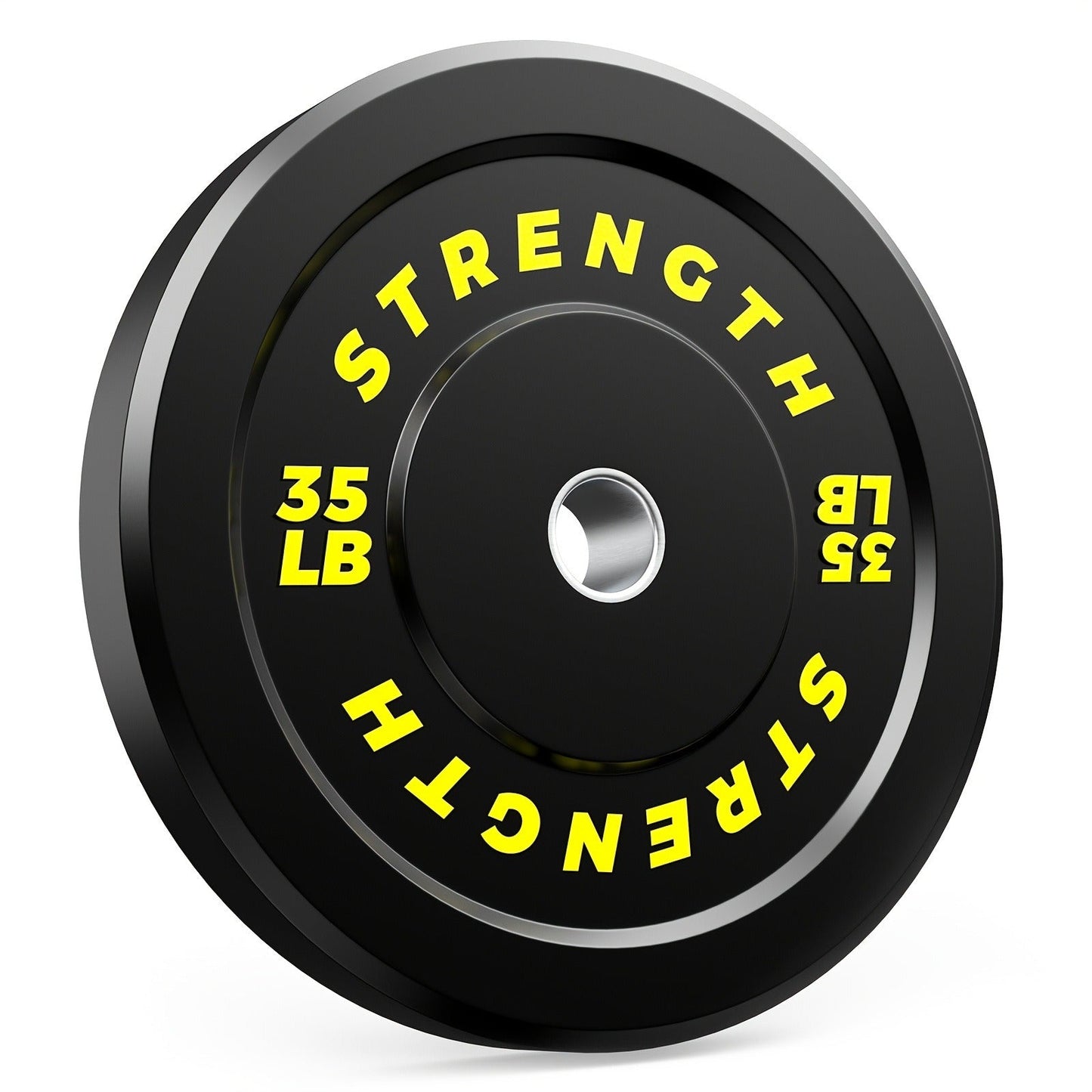 Bumper Plates – Rubber Olympic Weight Plates 10–45 lbs, 2-Inch Steel Center Ring, for Strength Training & Weightlifting, Home Gym Barbell Discs