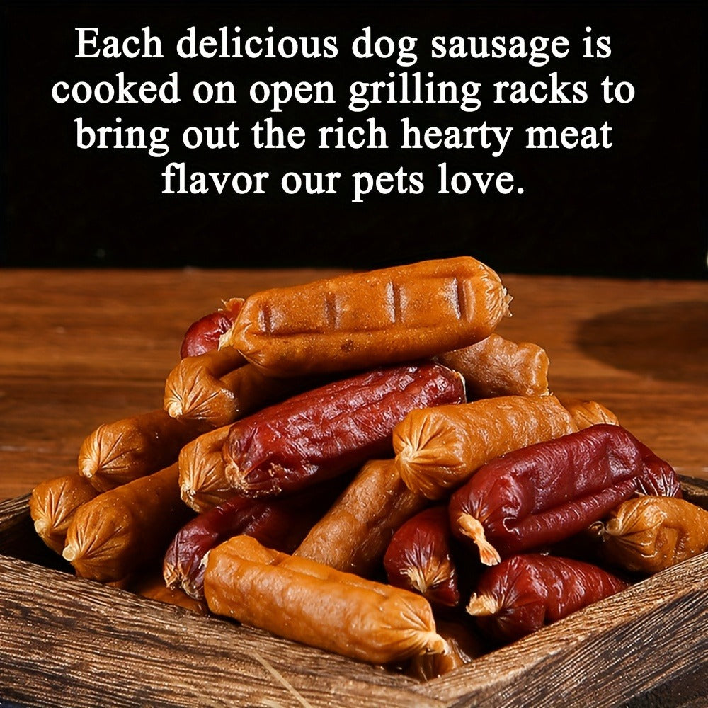 Soft Chew Dog Sausage Treats – Chicken & Duck Flavor, High Protein Fresh Meat Training Treats for Small, Medium & Large Dogs, Positive Reward Snack (7.1oz / 1.8lbs / 2.7lbs / 14.1oz)