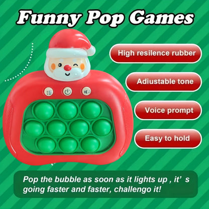 Santa Claus Pop Up Brain Game Toy for Kids – Interactive Click Music Memory Training Toy to Boost Focus Logic Animal Shaped Christmas Gift for Boys Girls