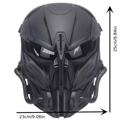 Punisher Skull Cyberpunk Face Mask – Breathable Sci-Fi Futuristic Half Mask for Halloween Cosplay, Rave Bar Club Music Festival, Photo Prop & Gift for Men Adults, Cool Collectible Accessory