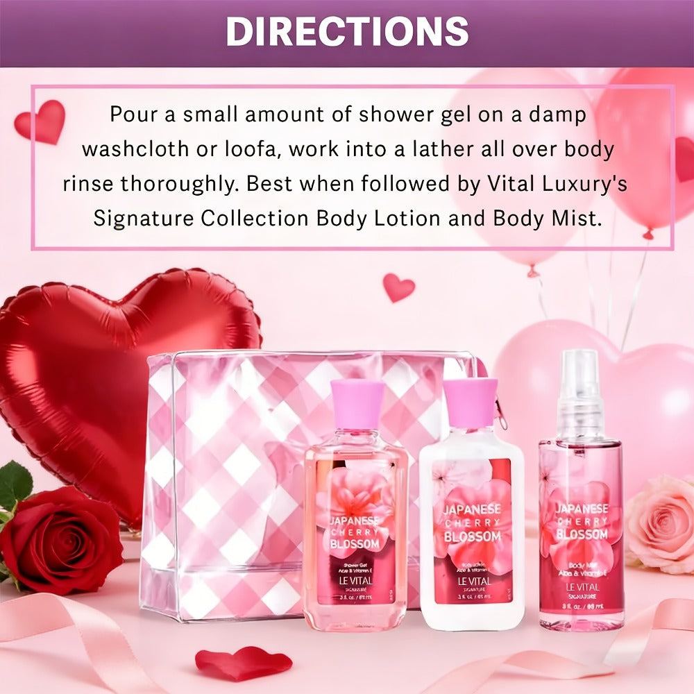 Vanilla Bath & Body Care Gift Set for Women – Shower Gel 3oz + Body Lotion 3oz + Body Mist 3oz | Moisturizing, Refreshing & Deodorizing Spa Gift for Mom, Wife, Sister or Girlfriend