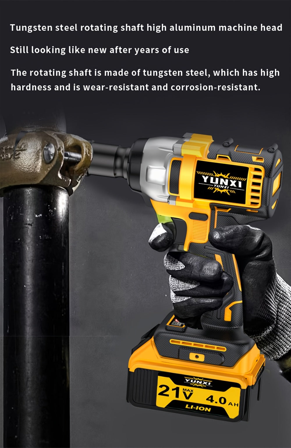 21V Cordless Impact Wrench Kit High Torque Brushless with 4000mAh Rechargeable Battery – Wireless Power Wrench Driver for Car Motorcycle Repair, DIY Home Projects, Gift for Mechanics & Men