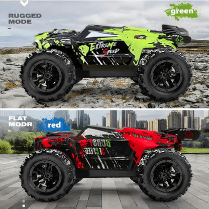 4WD RC Monster Truck for Kids with LED Lights High-Speed All-Terrain Remote Control Off-Road Car Toy for Boys Girls Ages 6+ – Outdoor Backyard Racing Birthday Christmas Gift