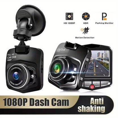 1080P Universal Vehicle Dashboard Camera Featuring a 2.2" LCD Display - Continuous Recording, 24/7 Parking Surveillance, And Motion Sensing, Without Battery