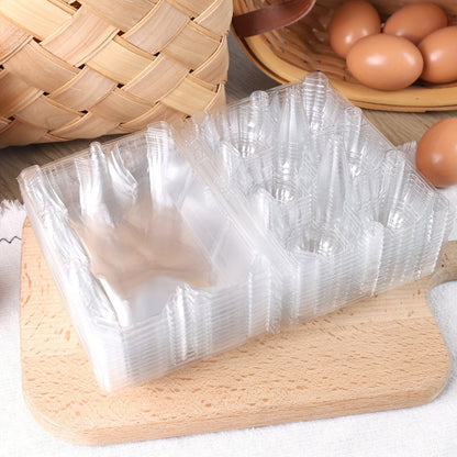 Plastic Egg Cartons, 60 Pack Clear 6-Cavity Reusable Egg Holders with 4 Label Stickers – Bulk Egg Carton Set for Home, Ranch, Chicken Farm, Market Display, Kitchen Storage and Refrigerator