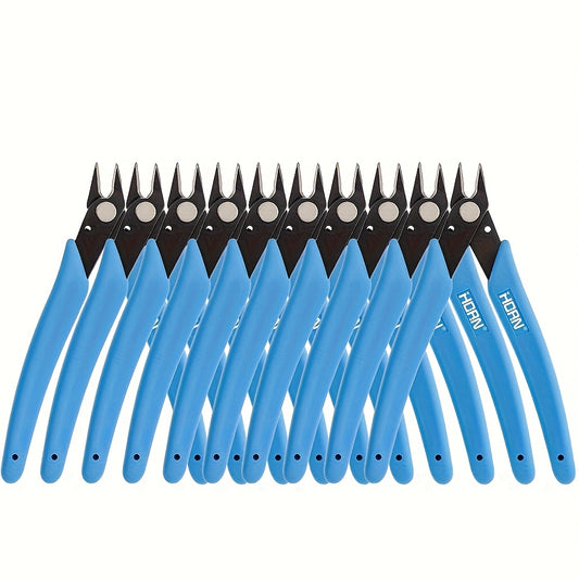 5/10pcs 5-Inch Wire Cutters Set Of 10 - Precision Flush Cutter Pliers, Durable Steel, Rust-Resistant, Micro Side Cutting Nippers For Electronics, Zip Ties, Crafts, Model Kits