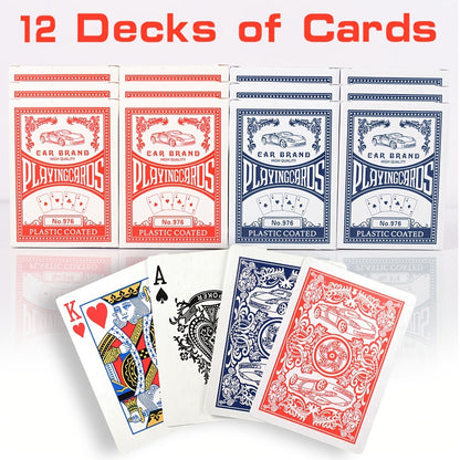 2026 World Cup Playing Cards – Bulk 24 Decks Set, Premium Coated Cardstock, Standard Size 2.5"x3.5", Blue & Red Soccer Fan Card Game for Family, Parties & Christmas | Toy Play Nest