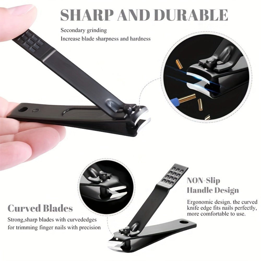 Stainless Steel Nail Clipper Gift Set 23pcs — Professional Sharp Blade Fingernail Toenail Trimmer Manicure Pedicure Kit for Men Women, Salon Quality Home Nail Care, 3-Set Value Pack