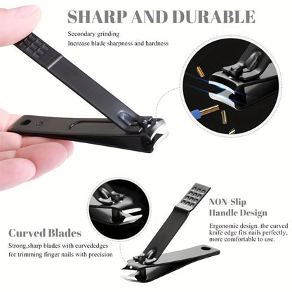 Stainless Steel Nail Clipper Gift Set 23pcs — Professional Sharp Blade Fingernail Toenail Trimmer Manicure Pedicure Kit for Men Women, Salon Quality Home Nail Care, 3-Set Value Pack