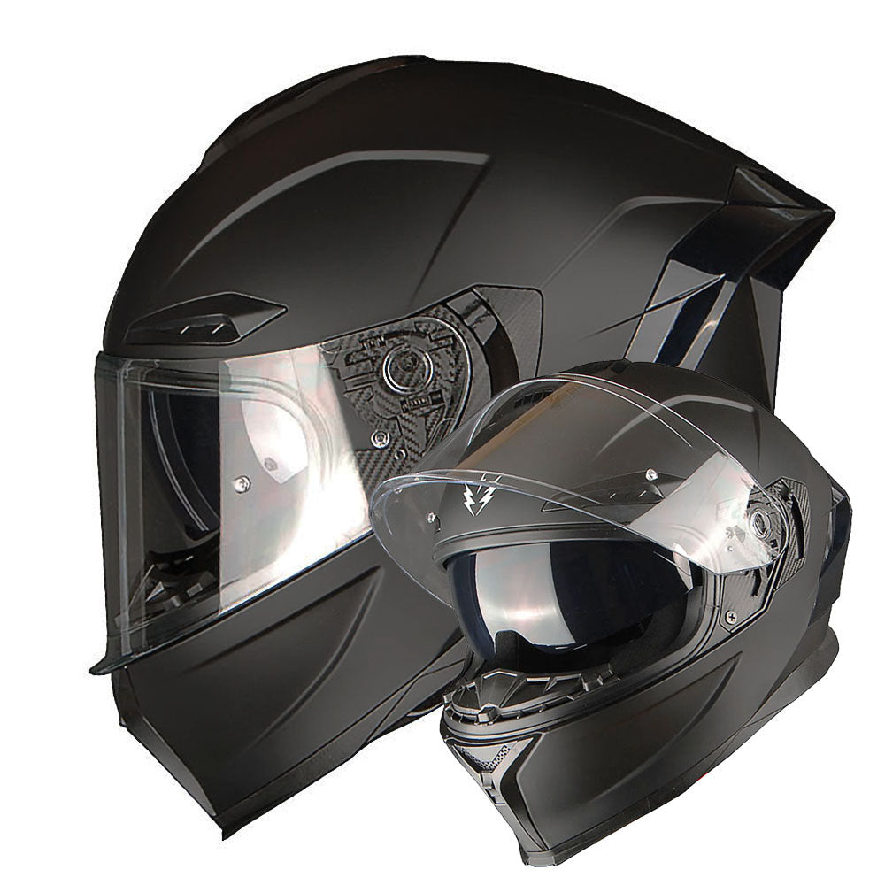Motorcycle Full Face Helmet DOT Adults Street Bike Dual Visor Sun Inner Shield Anti Fog Pinlock Shield HJAH15