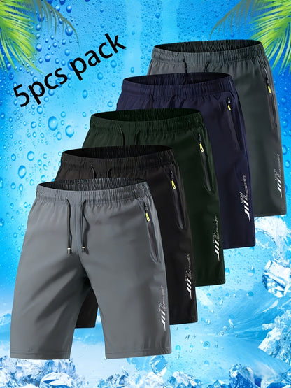 Men's 5-piece assorted color shorts (no zipper) Polyester Shorts - product view 14