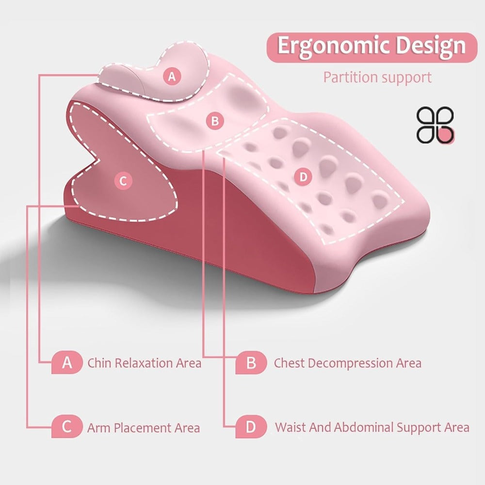 Memory Foam Pillow Ergonomic Support 2 Styles Multi-Functional Breathable for Side Sleeping Back Sleeping Prone Position Removable Washable Pillowcase Back Support